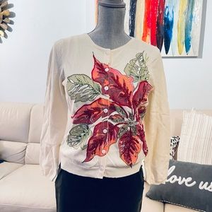 Susan Bristol Button up floral cardigan
